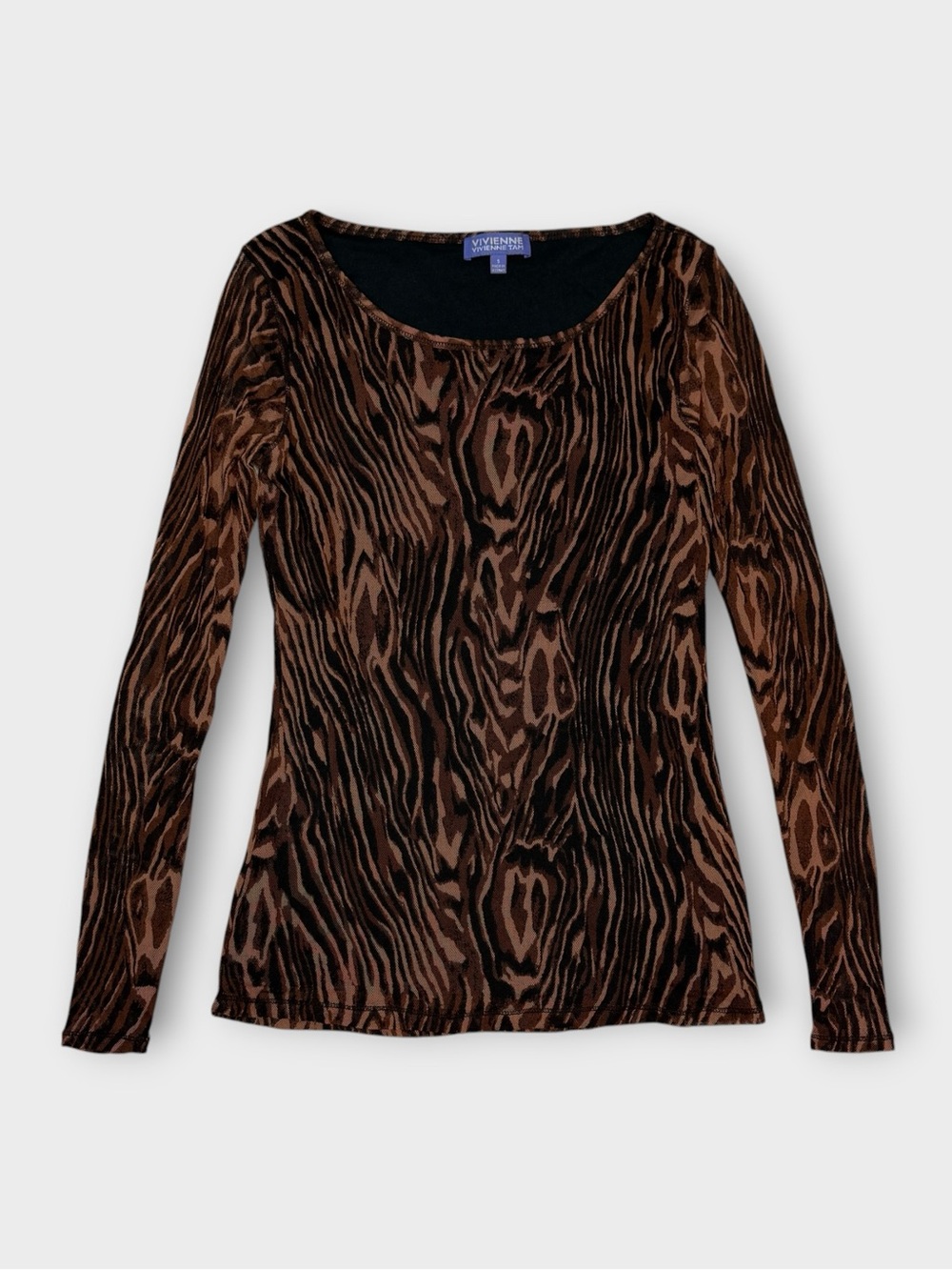 Vivienne Vivienne Tam Tiger Print Mesh Top